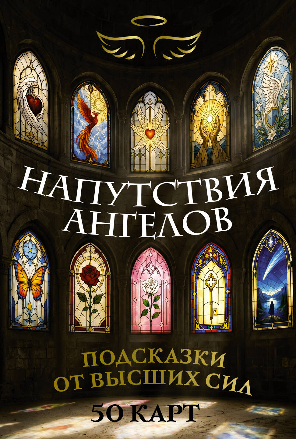 Обложка книги «Напутствия ангелов. Подсказки от высших сил. 50 карт»