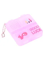 Таблетница с цепочкой квадратная 4 секции Зверюшки Good Luck (пластик) (6х6)