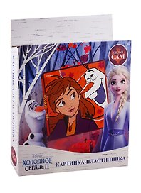 Картинка-пластилинка Холодное сердце (10 цвет.) (90116) (Сделай сам) (3+) (коробка)