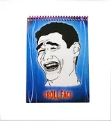 Блокнот А5 Троллфейс (BLACK) со стерео обложкой на спирали (СР Дистрибуция)