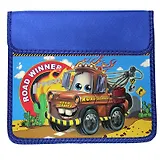 Папка для тетрадей А5 "Автошаржи" клапан, лам.картон, объемн.тиснение, КанцБург