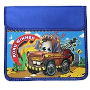 Папка для тетрадей А5 "Автошаржи" клапан, лам.картон, объемн.тиснение, КанцБург