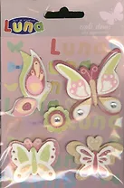 Желто-зеленые бабочки стикеры (0620286) (5 шт.) (3+) (упаковка)