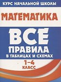 Математика. Все правила в таблицах и схемах. 1-4 класс - 0