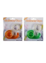 Лента клейкая 18мм*8м канцелярская, 2 шт, диспенсер, блистер 