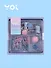 Набор канцелярский: кнопки-гвоздики  с шариками 2 штуки, зажимы 25 мм 5 штук, зажимы с шариками 2 штуки, скрепки 28 мм 80 штук, Yoi - 2