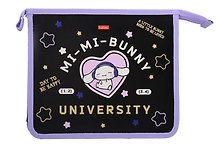 Папка для тетрадей «Mi-Mi Bunny» А5, пластик, на молнии, 2 отделения, Hatber