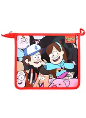 Папка для тетрадей А5 "Гравити Фолз" 1отд., пластик, молния сверху, инд.уп.