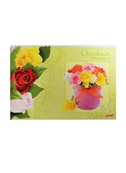Альбом для рисования Hatber, "Нежные букеты", А4, 40 листов, на скрепке, в ассортименте