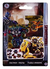 Ластики 06шт "Transformers" пазлы, 17*15*1, блистер