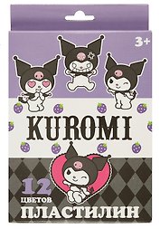 Пластилин 12 цветов 240г "Kuromi"