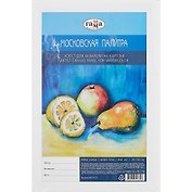 Холст для акварели на картоне "Московская палитра", 20*30см, 100% хлопок, мелкое зерно, Гамма