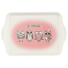 Мини-поднос Совы Be awesome  (21х14) (пластик)