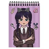 Блокнот А5 60 листов, клетка, "Уэнсдэй-2" гребень