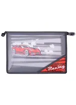 Папка для труда А4 "Racing" 33*23см пластик, молния, внутр.блок для канц.принадлежностей