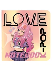 Записная книжка 130*130 32л кл. "K-POP" карт.обл., мат.ламинация, выб.лак