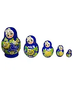 Матрешка 5 предм. расписная авторская "Кубышка", арт. С-203 (198)
