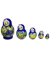 Матрешка 5 предм. расписная авторская "Кубышка", арт. С-203 (198)