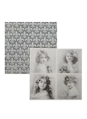 Набор салфеток для декупажа Девочки с цветами (80052/SDL851200) (2шт) (упаковка)