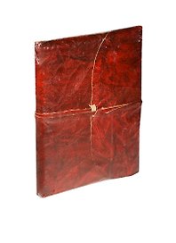 Блокнот в кожанной обложке красный (72 стр) (NBLN000112) (Листопадова)