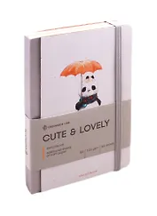 Скетчбук B6 80л "Cute & lovely" 100г/м2, доп.листы крафт, тв. обложка, на резинке, Greenwich Line