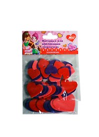 Материал для аппликации Сердечки из фетра (MU80171-f/WFD) (40шт) (WINX Club) (упаковка)