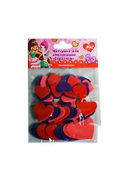 Материал для аппликации Сердечки из фетра (MU80171-f/WFD) (40шт) (WINX Club) (упаковка)