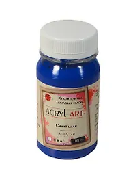 Краска акриловая "Акрил-Арт" циан синий,100мл,банка, Таир
