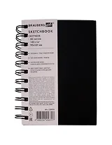 Скетчбук А6 80л "CROCO" черный, 140г/м2, слоновая кость, кожзам, гребень