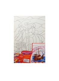 Набор Роспись по холсту Паруса (23912) (20х30см) (краски+палитра+кисточка) (Креатто) (5+) (упаковка)