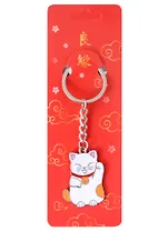 Брелок Котик Манэки-нэко (металл)