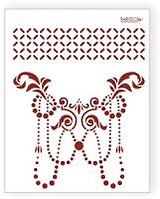Трафарет пластиковый многоразовый Бусы (20х25) (Л-016)