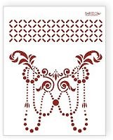 Трафарет пластиковый многоразовый Бусы (20х25) (Л-016)