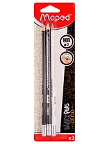 Карандаши Maped, Deco, чернографитные с ластиком 3 штуки