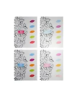 Тетрадь В5 120л кл. "Листочки" бел.пласт.обл., вырубка, 4 цв.разделителя, инд.уп., ассорти