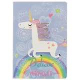 Тетрадь в клетку Rainbow unicorn, 40 листов, в ассортименте