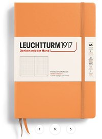 Книга для записей A5, 125 листов в точку "Medium", твердая обложка, цвет Абрикос, Leuchtturm1917