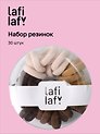Набор резиночек в коробочке-пончике (30 штук) (кофейные оттенки) (3 см), Lafilaf