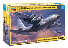 Сборная модель ЗВЕЗДА Американский военно-транспортный самолет С-130Н (1/72) (L=41,4см) 7321
