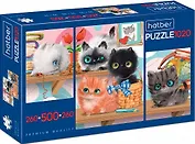 Пазл Premium "Кошарики", 1020 элементов, 3 картинки в 1 коробке