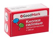 Кнопки силовые цветные GoodMark, 100 штук