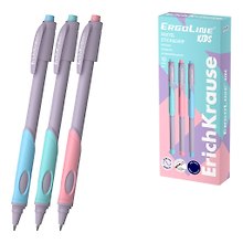 Шариковая ручка синяя, ErgoLine Kids Pastel, Erich Krause, в ассортименте