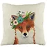 Подушка Лиса с цветами акварель(текстиль)(43х43) - 0