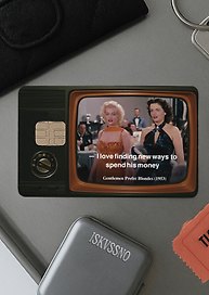 Наклейка матовая на банковскую карту ISKVSSNO  "His money"