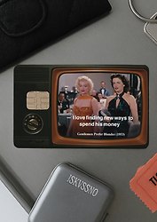 Наклейка матовая на банковскую карту ISKVSSNO  "His money"