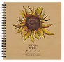 Скетчбук 190*190 30л "DRAFT and CRAFT. Sunflower", 180г/м2, обложка крафт картон, евроспираль