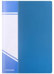 Папка с файлами, А5, 20 файлов, 0.55 мм, синяя