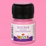 Краска акриловая розовая 20мл "Декола" матовая, ЗХК