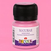 Краска акриловая розовая 20мл "Декола" матовая, ЗХК