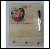Ключница из стекла с доской для записи (27825) (18х24)